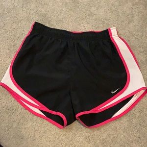 Pink and Black Nike Running Shorts